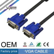 SIPU Haute vitesse 30m noir 3 + 6 VGA à VGA câble mâle à mâle pour projecteur
